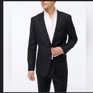 J Crew Thompson Worsted Wool Career Blazer 34s Black